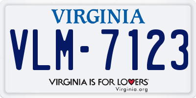 VA license plate VLM7123