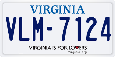 VA license plate VLM7124