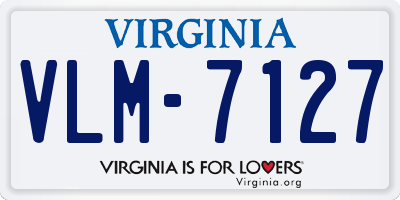 VA license plate VLM7127