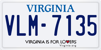 VA license plate VLM7135