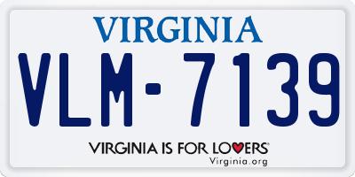 VA license plate VLM7139