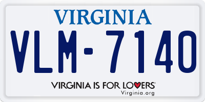 VA license plate VLM7140