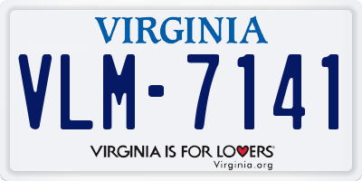 VA license plate VLM7141