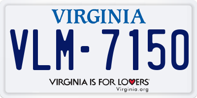 VA license plate VLM7150