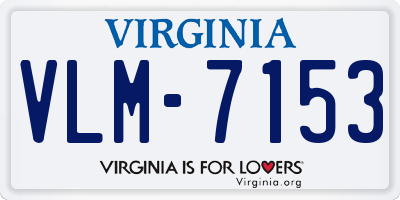 VA license plate VLM7153