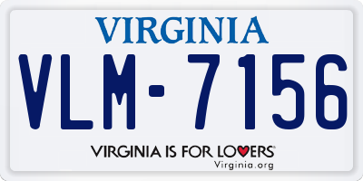 VA license plate VLM7156