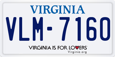 VA license plate VLM7160