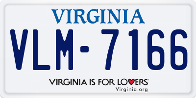 VA license plate VLM7166