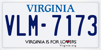 VA license plate VLM7173