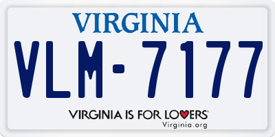 VA license plate VLM7177