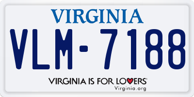 VA license plate VLM7188