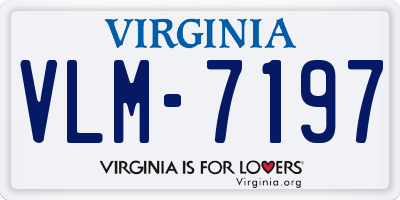 VA license plate VLM7197