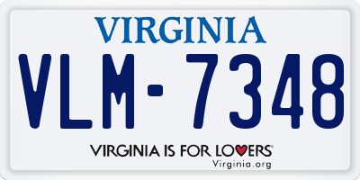 VA license plate VLM7348