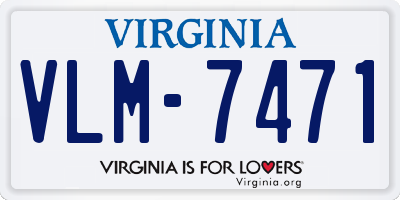 VA license plate VLM7471