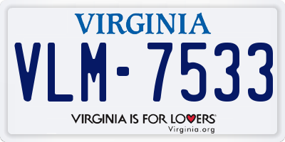 VA license plate VLM7533