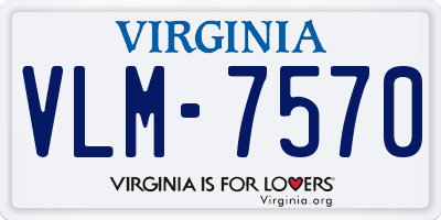 VA license plate VLM7570