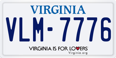 VA license plate VLM7776