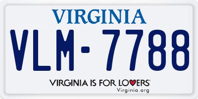 VA license plate VLM7788