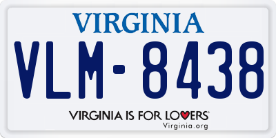 VA license plate VLM8438