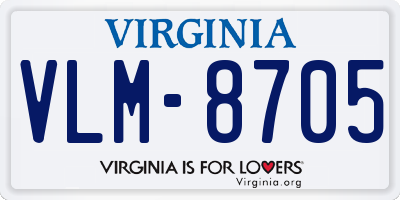 VA license plate VLM8705