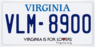 VA license plate VLM8900