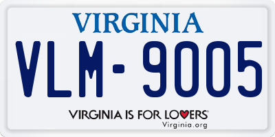 VA license plate VLM9005