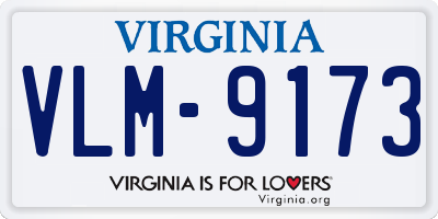 VA license plate VLM9173