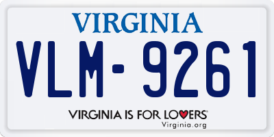 VA license plate VLM9261