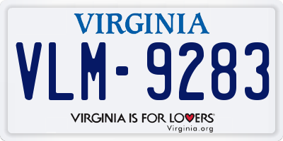 VA license plate VLM9283