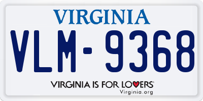 VA license plate VLM9368