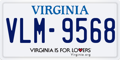 VA license plate VLM9568