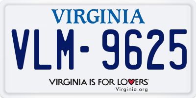 VA license plate VLM9625