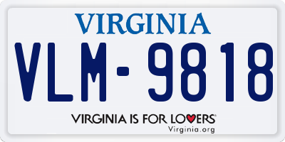 VA license plate VLM9818