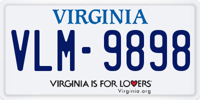 VA license plate VLM9898