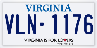 VA license plate VLN1176