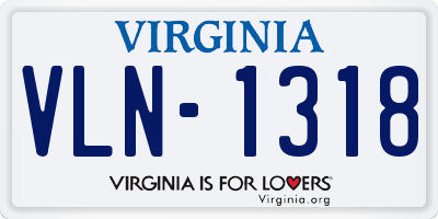 VA license plate VLN1318