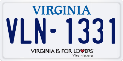 VA license plate VLN1331