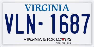 VA license plate VLN1687