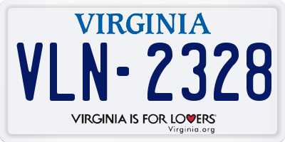 VA license plate VLN2328