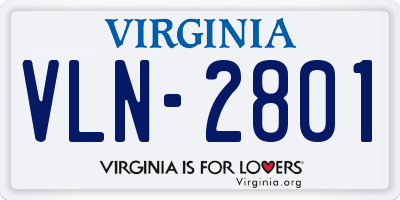 VA license plate VLN2801