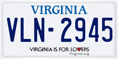 VA license plate VLN2945