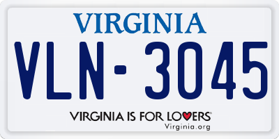 VA license plate VLN3045