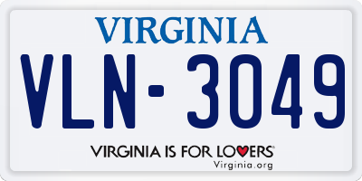 VA license plate VLN3049