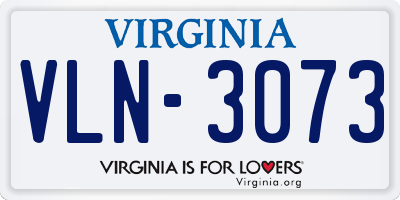 VA license plate VLN3073