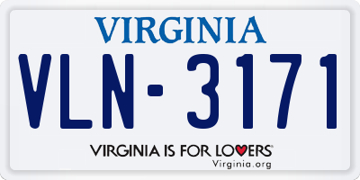 VA license plate VLN3171