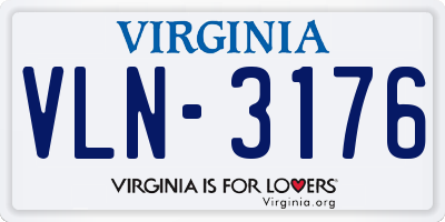 VA license plate VLN3176