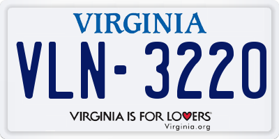 VA license plate VLN3220