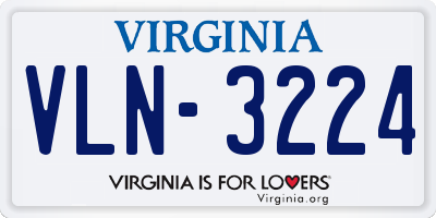 VA license plate VLN3224