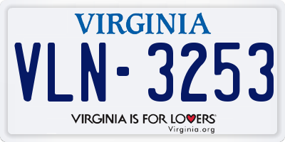 VA license plate VLN3253