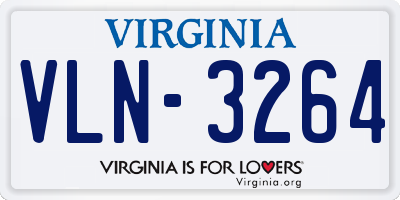 VA license plate VLN3264